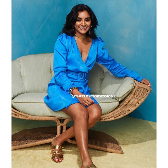 ZARA BLOGGER FAVE!!! V-Neck Wrap Dress NWT - Picture 5 of 16